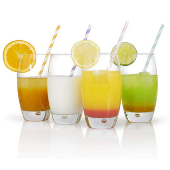 Other - striped pastel Biodegradable paper party straws
